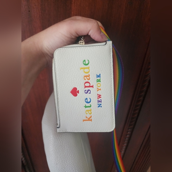 KATE SPADE Leila Rainbow Belt Bag Limited edition PRIDE with matching key wallet - Picture 5 of 6